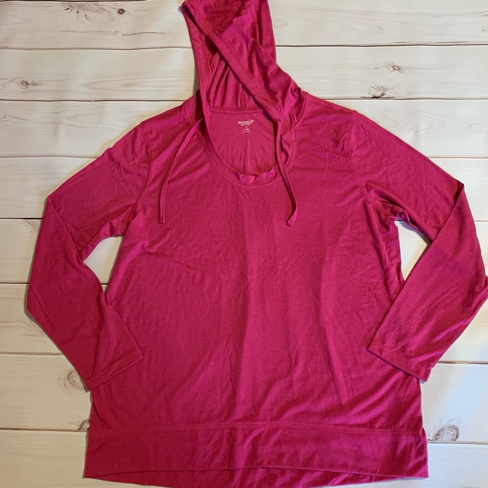 Old navy Womens XL active fuchsia lt weight hoodie